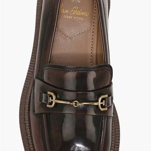 Sam Edelman Laurs Platform Lug Sole Brown Leather Loafers